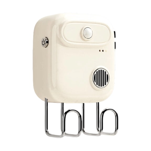 Door Exit Reminder with Key Holder, Recordable Voice Reminder ,White