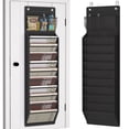 thumbnail image 1 of Over the Door File Organizer, Hanging File Folders Wall Organizer with 10 Large Pockets for Papers, Charts, Mails, Magazine, Office and Back To School Supplies Storage and Organization (Black), 1 of 8