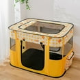 thumbnail image 1 of Door Folding Pet Crate Cage Cat Carrier Dog Cat Kennel ,ZBH,Yellow, 1 of 6