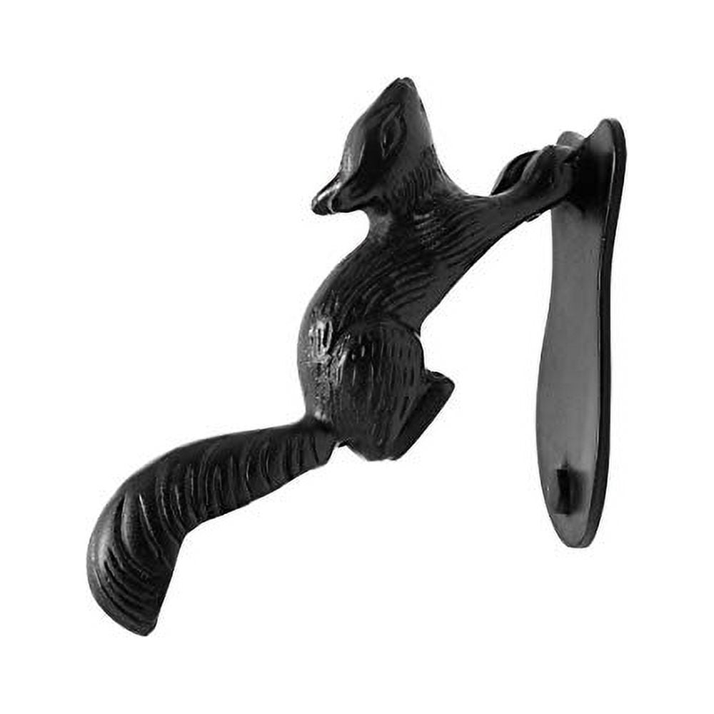 Door Knockers for Front Door 6.75 in. Black Cast Iron Squirrel Shaped