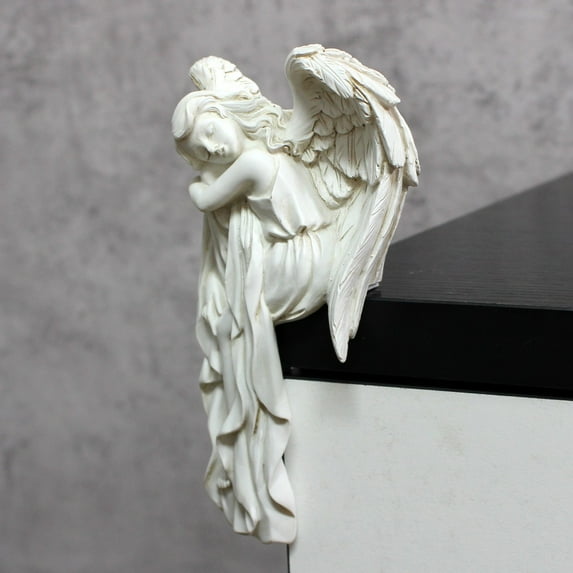 Door Frame Angel Decor, Door Corner Sleeping Angel Statue Decor Left Or Right Resin Corner Angel Figurine for Home Living Room Office Decor