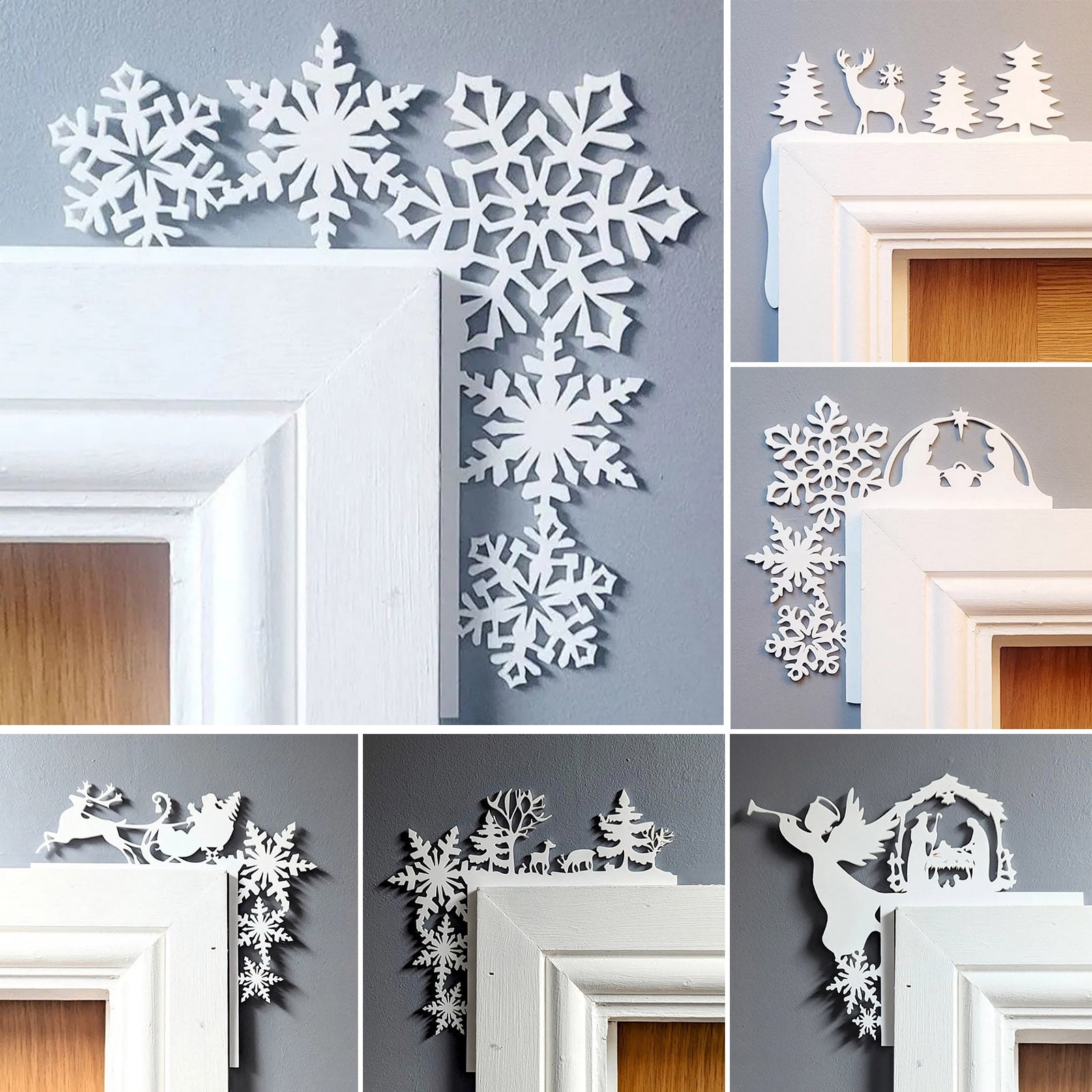 Door Frame Corner Sign Wooden Holiday Door Corner Ornament Seasonal ...