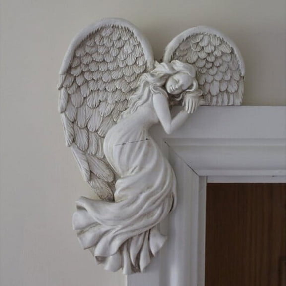 Door Frame Decoration Awakening Wings Wall Hanging Resin Pendant Decor Figure Sculpture Ornament
