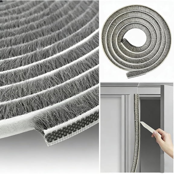 Door Gap Sliding Window High Viscosity Sealing Strip (0.9"x0.4"x32.8FT), Shock Absorbing Buffer Sound and Noise Reduction, Weatherproof Sealing Strip (Grey)