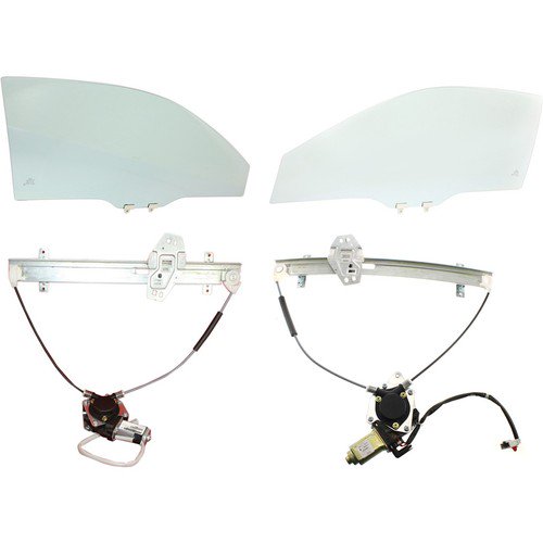 Door Glasses Front Driver & Passenger Side Coupe Left Right for Honda Civic