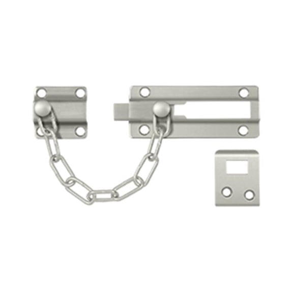 Door Guard Chain - Satin Chrome - Solid Brass