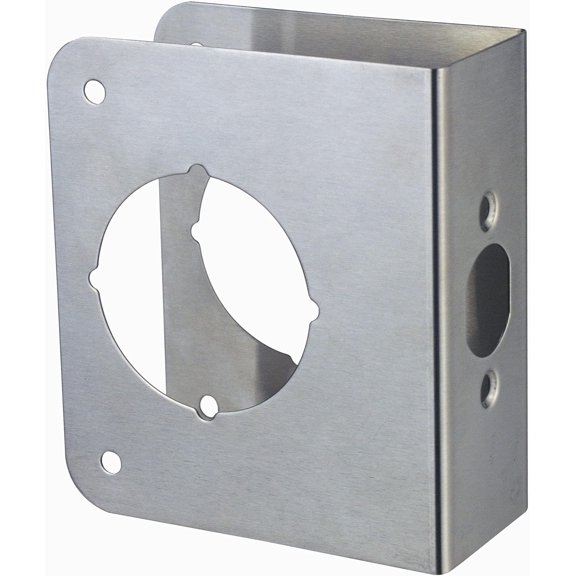Door Guard Reinforcer /8-Inch Thick by 2-3/8-Inch Backset 2-1/8-Inch Bore with Bronze Color