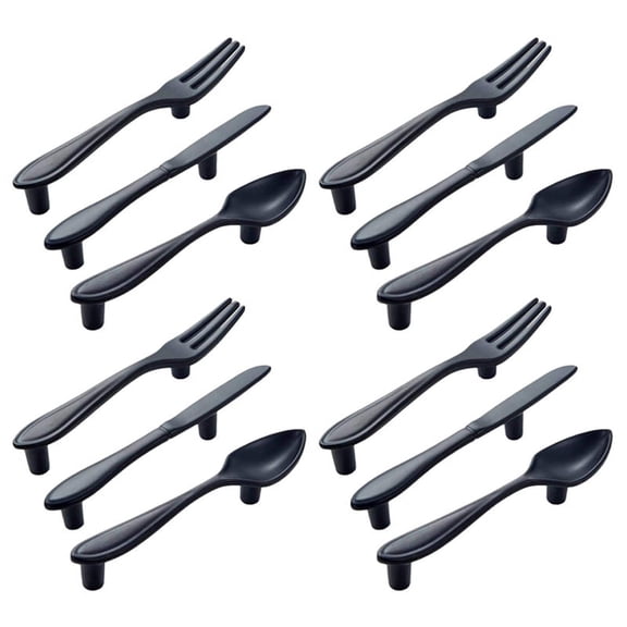 Door Handle 12-Handle Kitchen Handle - Black
