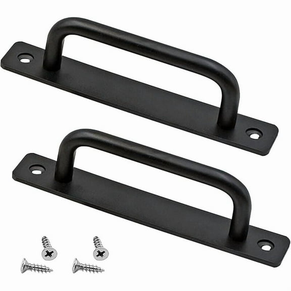 Door Handle,2Pcs Heavy Duty Barn Door Handle Sliding Door Handle Push Door Handles with Back Plate Aluminum Alloy Grab Bar Handles for Furniture -