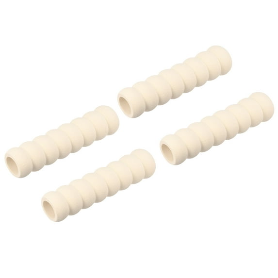 Door Handle Cover Nitrile Rubber Protector Spiral Sleeve White 4 Pack