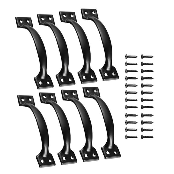 Door Handle Gate Handles for Wooden Fences Outdoor Internal Knobs Drawer Iron 8 Pcs