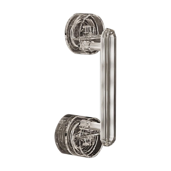 Door Handle - Qyaukm Suction Cup Door Handle, New Diamond Design with Strong Hold, No Drill Removable Pull for Glass, Bathroom Cabinets & Smooth Surfaces, Stainless Steel