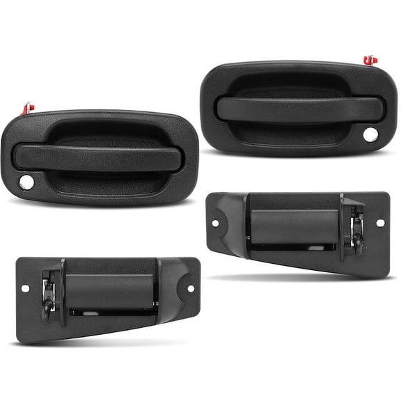 Door Handle Set 4 - Compatible with 1999 - 2006 GMC Sierra 1500 Extended Cab Pickup - Autopart Premium