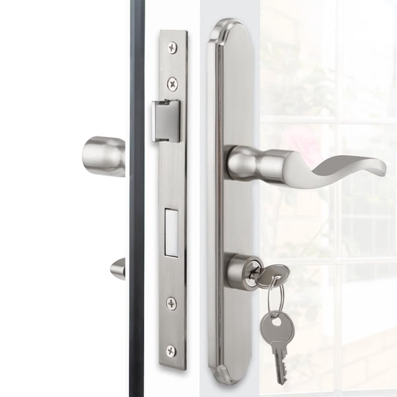 Door Handle Set Brushed Nickel For Screen and Storm Doors