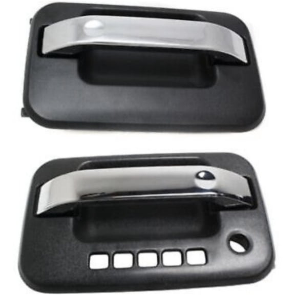 Door Handle Set For F150 Mark LT Front Txtrd Blk w/Chr Lvr/Plast Conn 2Pc Fits select: 2004 FORD F150 SUPERCREW, 2005-2009 FORD F150