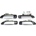 thumbnail image 1 of Door Handle Set For Honda 01-05 Civic Sedan Chrome Lever Black Housing Outer 4Pc Fits select: 2001-2005 HONDA CIVIC LX, 1 of 12
