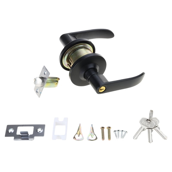 Door Handle Set with Tubulars Latches Easy Installation Door Levers Multipurpose Handle for Interior door Passages Function