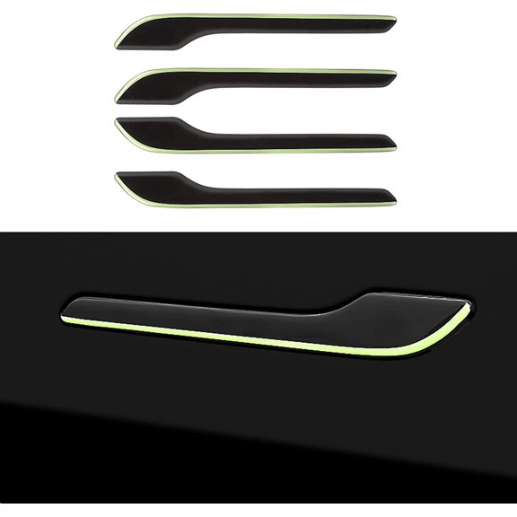 Door Handle Sticker Wrap for Tesla Model 3/ Model Y Luminous Door Handle Protector Decal Accessories Wrap Kit PQG0019 0