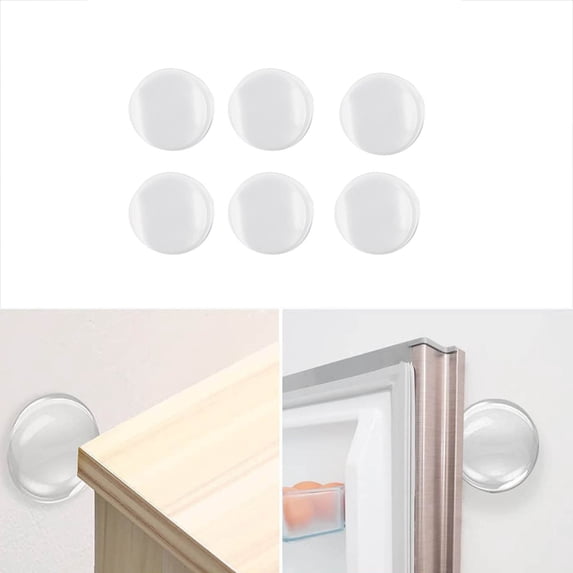 Door Handle Wall Shield Transparent Anti Collision Pad Round Mute Stopper for Wall Protection and Door Knob Damage Prevention