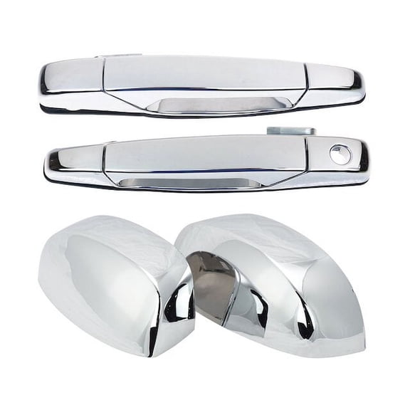 Door Handle and Mirror Cap Kit 4 Piece - Compatible with 2007 - 2013 GMC Yukon XL 2500 2008 2009 2010 2011 2012