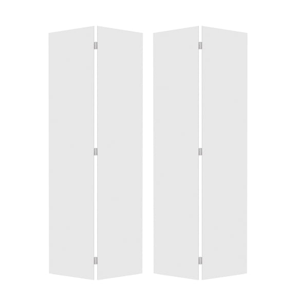 Door Handles 18Double Modern flat panel 24 in. x 80 in. Solid Core White Finished Vinyl bi-fold door With Hardware kit,Door Locks