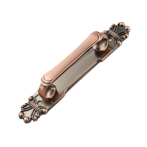 European Antique Exposed Aluminum Alloy Door Handle Push-Pull Door Handle Red Bronze 215mm