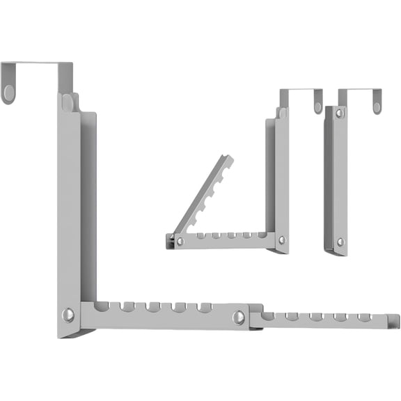 Over The Door Hanger Clothes Drying Rack, Foldable Over The Door Organizer Hooks with 10 Ridges,Portable Door Coat Towels Storage Rack for Small Space Laundry Room Bathroom Closets