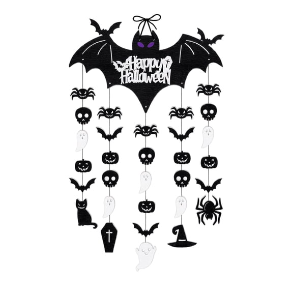 Door Hanger Halloween Hanging Bat Decor for Front Door Porch Home Entryway Halloween Party Indoor Outdoor Spooky Decorations