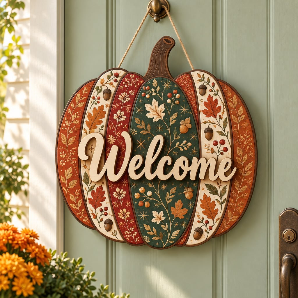 Rustic Fall Gate Door Hanger Pumpkin Rustic Farmhouse Fall Decor - Walmart.com