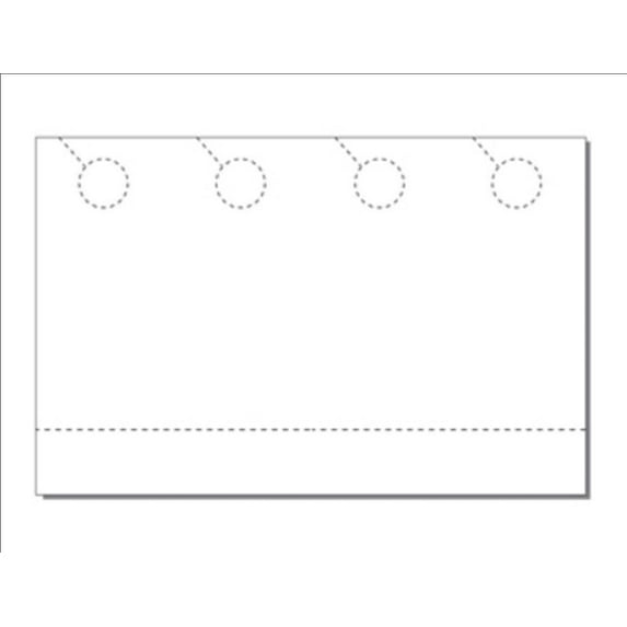 Door Hanger w Perfed Coupon, 4-UP on 17"x 11" White 65lb Cover Paper -250 Sheets
