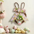 thumbnail image 1 of Door Hanging Decoration For Easter Celebrations Easter Bunny Vine Wreath, Easter Bunny Vine Wreath Featuring Natural Vine Weave, Adorable Rabbit Figure, And Bowknot For Festive, 1 of 9