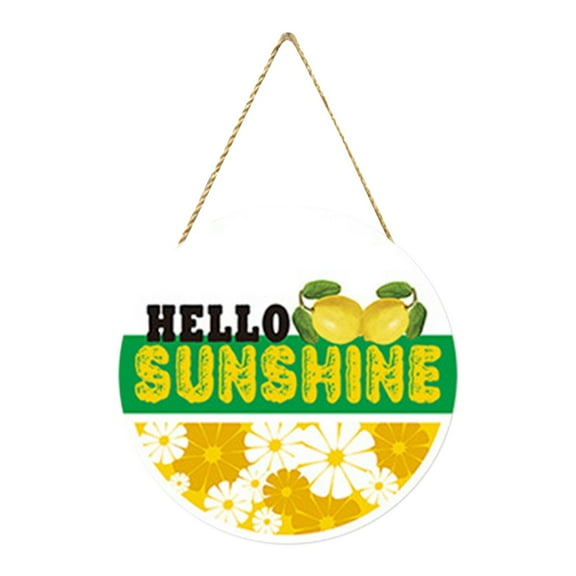 Door Hanging Decoration - Household Doorplate - Color Sunflower Welcome To The Wall Decoration Family Office Kitchen Farmhouse Classroom Round Wall Mounted Summer Summer - 1Pc Sign