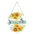 thumbnail image 1 of Door Hanging Decoration - Household Doorplate - Color Sunflower Welcome To The Wall Decoration Family Office Kitchen Farmhouse Classroom Round Wall Mounted Summer Summer - 1Pc Sign, 1 of 4