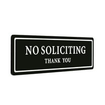Door Hanging Decoration - Household Doorplate - No Soliciting Sign For House (With Strong Adhesive Tape) Premium No Soliciting Signs For Home & No Solicitation Signs - 1 Acrylic Board