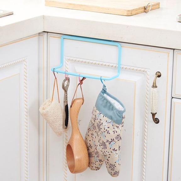 Over Door Hanging Hooks Rack, Space Saving Door Back Organizer, Heavy Duty Storage Hanger For Clothes Bags Towels Hats, No Drill Installation Multi Purpose Home Organization Solution