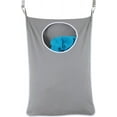 thumbnail image 1 of Door Hanging Laundry Hamper with Stainless Steel Hooks (Gray), 1 of 9