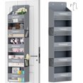 thumbnail image 1 of Over The Door Hanging Organizer Storage with 5 Large Pockets,Wall Mount Clear Windows and 2 Widened Metal Hooks for Pantry,Nursery,Diapers,Bathroom,Kitchen,Closet,Dorm, 1 of 16