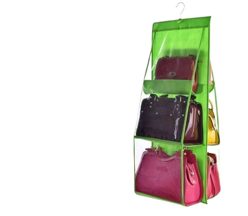 Door Hanging Shoe Rack Organizer, Clear Holder, Pockets Wall Shoes Bag, Portable Closet Wardrobe, Cabinet Behind The Doors This product contains only a storage bag.