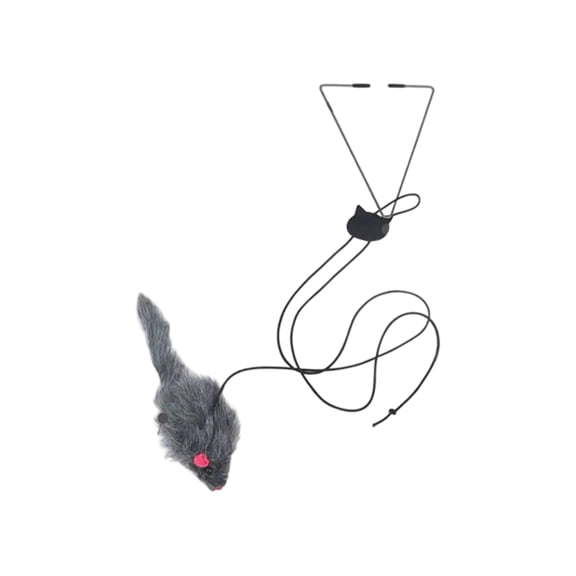 Door-Hanging Small Mouse Cat Teaser Toy With Elastic Clip Door Swing Hanging Bouncing Self-Entertainment Design, Interactive Mouse Shape For Cats To Relieve Boredom, Pet Supplies