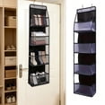 thumbnail image 1 of Over the Door Hanging Storage Organizer Bag with 4 Large Compartments, Foldable Fabric Closet and Bedroom Door Organizer for Dorm, Apartment and Small Spaces, 1 of 6