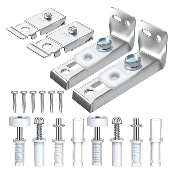 Door Hardware set 2 Pack Repair Replacement Parts for Door Sliding Door Closet Door with Guide Wheel Track Brackets