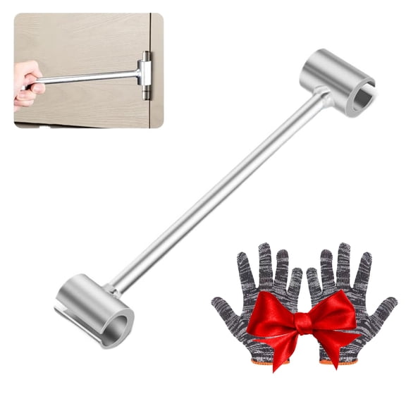Door Hinge Adjustment Tool, Adjustable Door Wrench, Double Head Hinge Gap Adjusting Tool Labor Saving Repair Wrench for Door Cabinet Furniture Home Use with Round Bolt