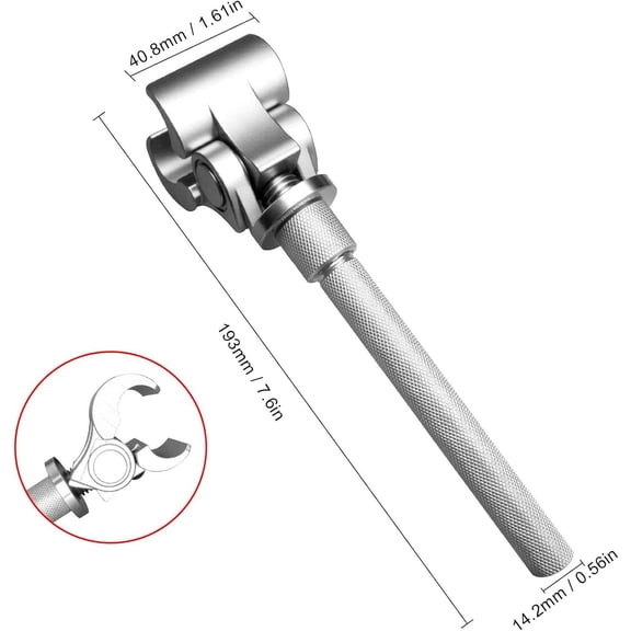 Door Hinge Adjustment Tool, Adjustable Hinge Wrench with Flexible Head and Knurled Handle, Door Alignment Repair Tool for Homeowners and Workshops