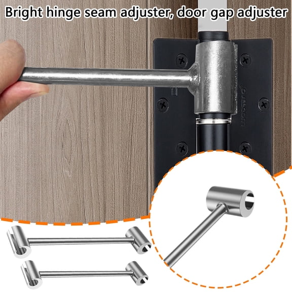 Door Gap Fixer, Hinge Wrench Tool, Stainless Steel Hinges, Sagging Hinge Fix, Home Repair Tool, Silver Metal Hinge Tool, Misaligned Hardware, 1 Pc
