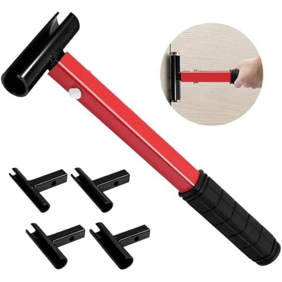 Door Hinge Adjustment Tool Kit, 4 In 1 Hinge Gap Adjusting Wrench for Residential and Commercial, Heavy Duty Painted Steel Hinge Bender Wrench with Rubber Grip, Professional Door Hinge Adjustment Tool