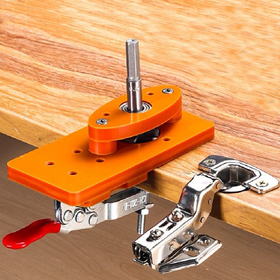 Door Hinge Drill Jig Cabinet Hinge Drill Guide Door Hinge Router Template Easy To Use Hole Opening Auxiliary Tool C Fangkenuo