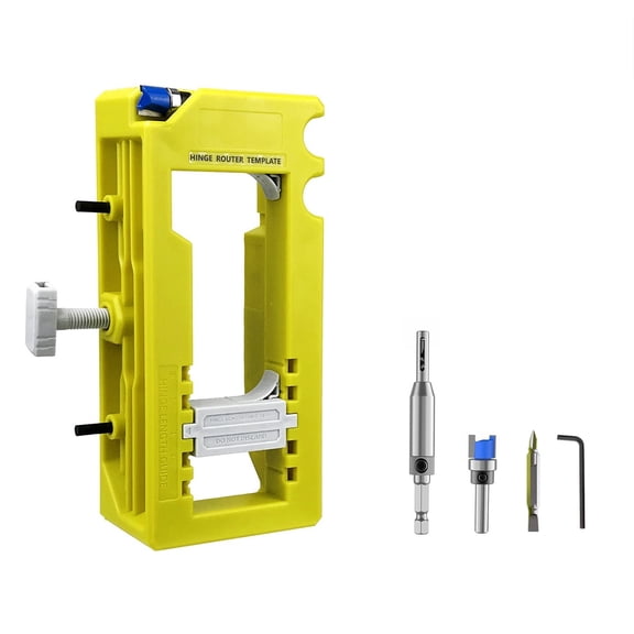 Door Hinge Installation Fixture Universal Fixing Cabinet Alignment Precision Carpentry Heavy Duty Right Angle Clamp Vise Pads 2 U Bracket Ring Clamp Saw Horses Twin Pack Folding Workbench Clamping