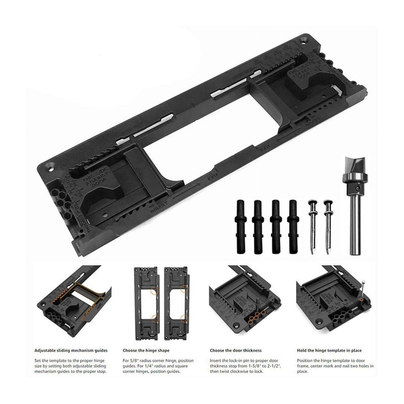Door Hinge Jig, Door Hinge Template with 8 Hinge Sizes From 21/2in to