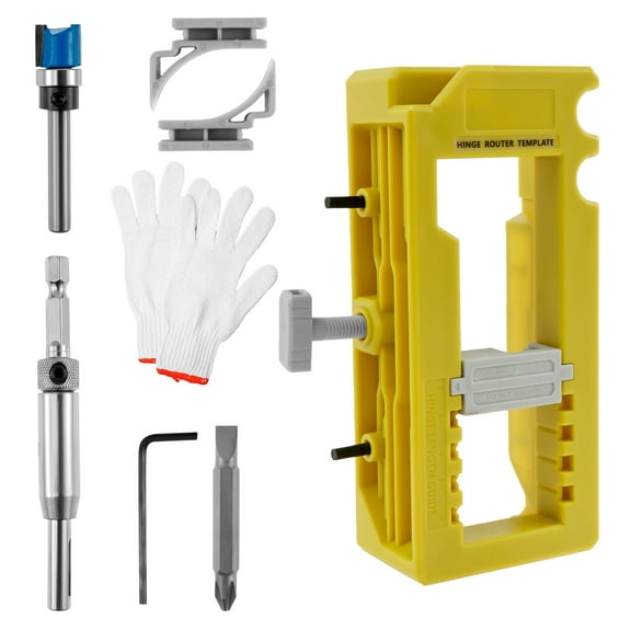 Door Hinge Jig Woodworking Door Hinge Mortiser Adjustable Door Hinge Router Template Complete Hinge Installation Kit Hinge Mounting Locator Fits for Door Hinge from 3 to 5inch Length