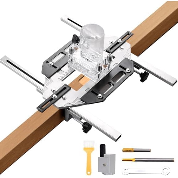 Door Hinge Jig Woodworking Hole Opener Positioning Door Lock Jig Alloy Hole Opener Door Hinge Tool Door Installation Locator Door Jig Hinge Guide Hole Opener Template Door Hanging Tools